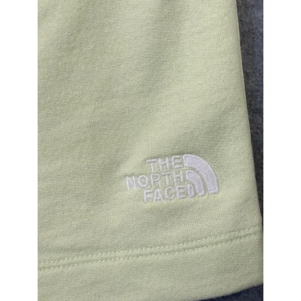 The North Face Simple Logo Fleece Shorts Lime Cream Large NWT